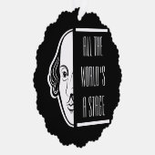 世界のステージシェイクスピア引用文のセスピアン オーナメントカード (右)