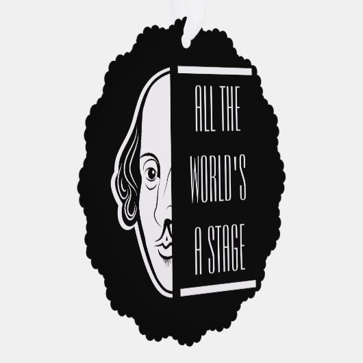 世界のステージシェイクスピア引用文のセスピアン オーナメントカード (右)