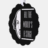 世界のステージシェイクスピア引用文のセスピアン オーナメントカード (左)