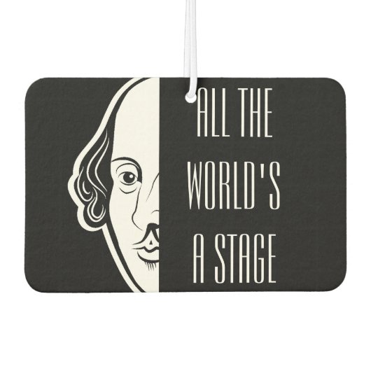 世界のステージシェイクスピア引用文のセスピアン カーエアーフレッシュナー (正面)