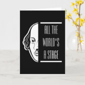 世界のステージシェイクスピア引用文のセスピアン カード (黄色い花)