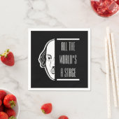 世界のステージシェイクスピア引用文のセスピアン スタンダードカクテルナプキン (インサイチュ)