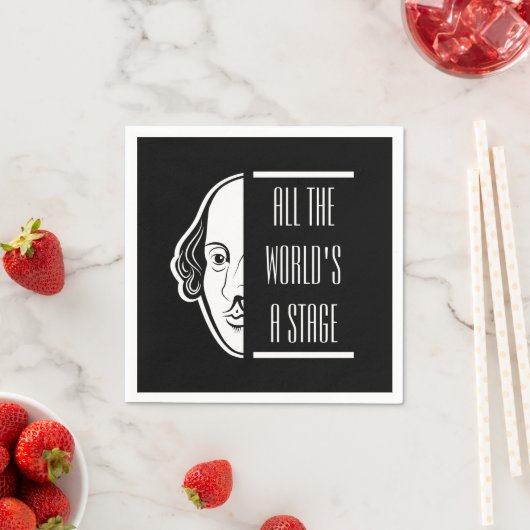 世界のステージシェイクスピア引用文のセスピアン スタンダードカクテルナプキン (インサイチュ)