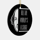 世界のステージシェイクスピア引用文のセスピアン セラミックオーナメント (右)