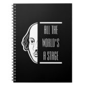 世界のステージシェイクスピア引用文のセスピアン ノートブック (正面)