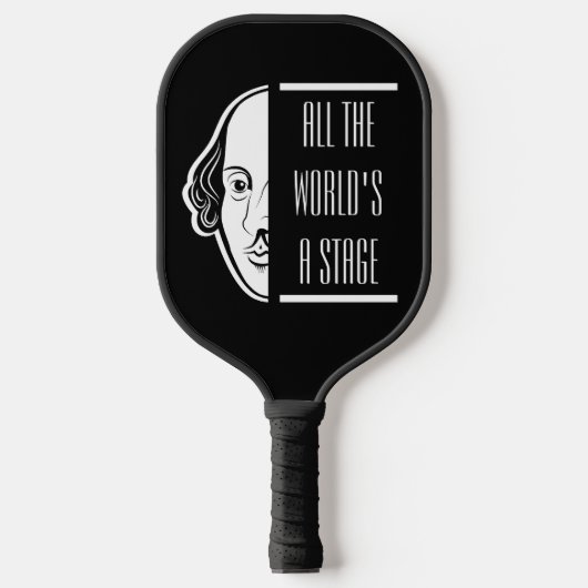 世界のステージシェイクスピア引用文のセスピアン ピックルボールラケット (正面)