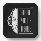 世界のステージシェイクスピア引用文のセスピアン ペーパープレート (正面)