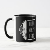 世界のステージシェイクスピア引用文のセスピアン マグカップ (左)