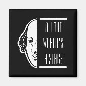 世界のステージシェイクスピア引用文のセスピアン マグネット (正面)