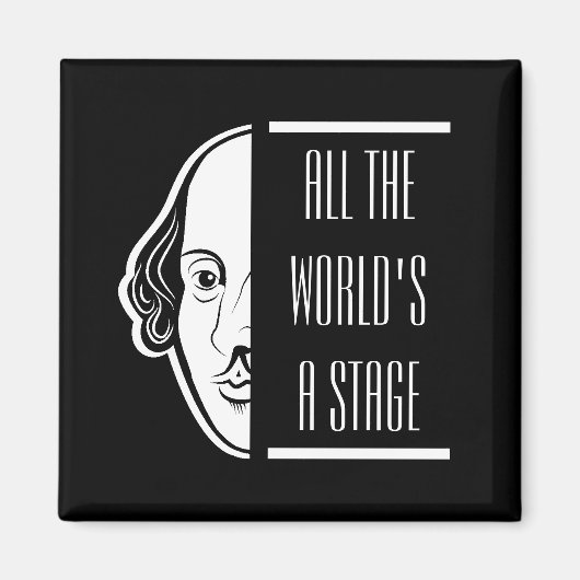 世界のステージシェイクスピア引用文のセスピアン マグネット (正面)