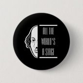 世界のステージシェイクスピア引用文のセスピアン 缶バッジ (正面)