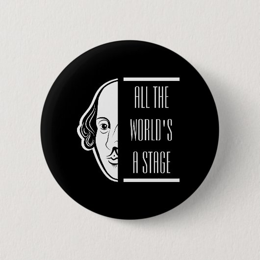 世界のステージシェイクスピア引用文のセスピアン 缶バッジ (正面)