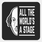 世界のステージシェークスピア引用文 スクエアシール (正面)