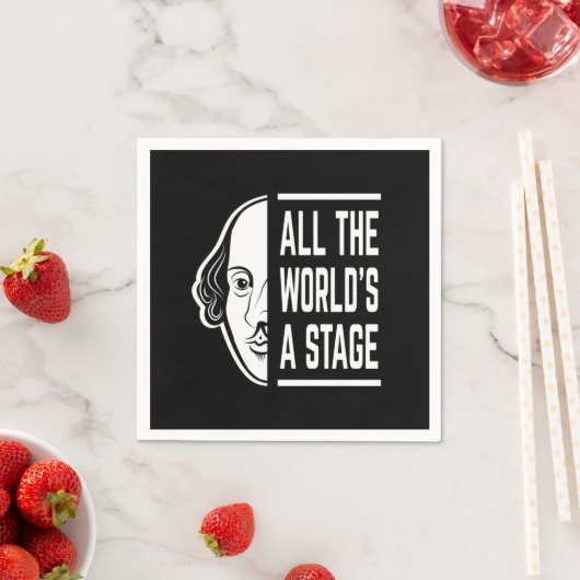世界のステージシェークスピア引用文 スタンダードカクテルナプキン (インサイチュ)