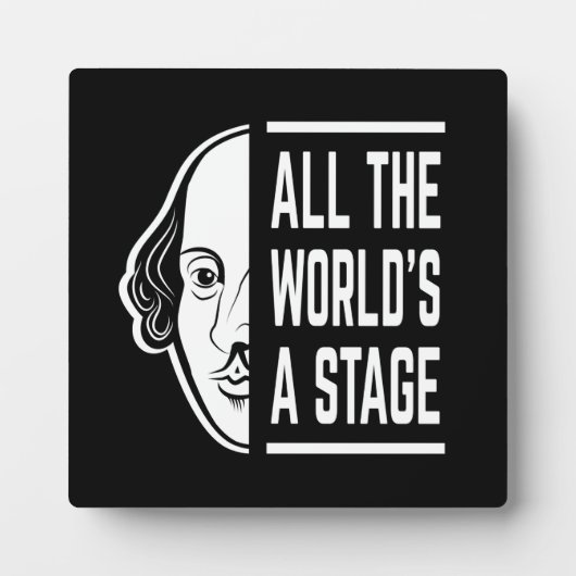 世界のステージシェークスピア引用文 フォトプラーク (正面)