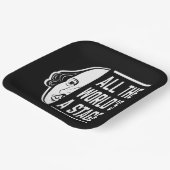 世界のステージシェークスピア引用文 ペーパープレート (傾斜あり)