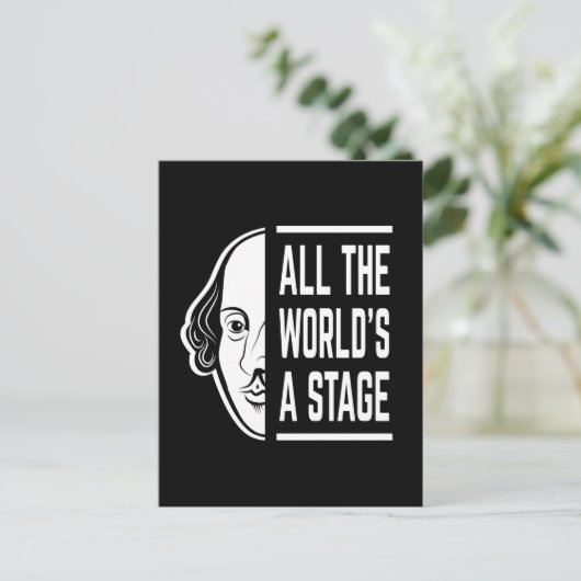 世界のステージシェークスピア引用文 ポストカード (スタンド正面)