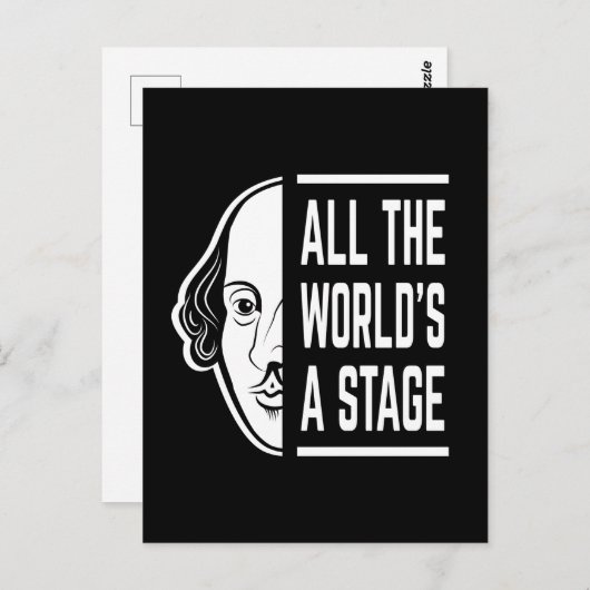 世界のステージシェークスピア引用文 ポストカード (正面/裏面)