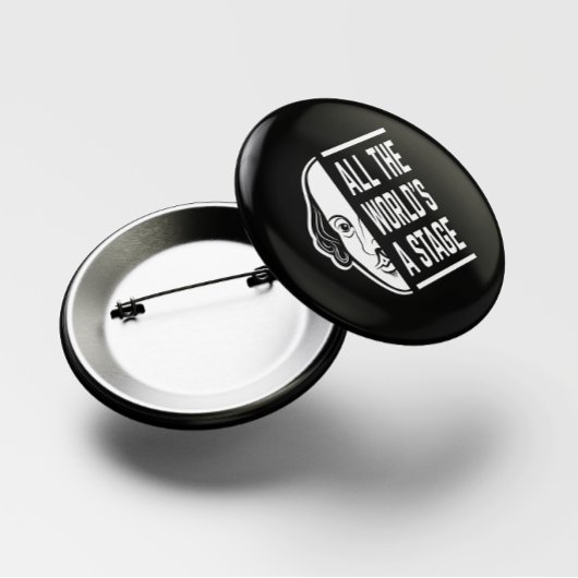 世界のステージシェークスピア引用文 缶バッジ