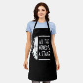 世界のステージ・シェークスピア・セスピアン引用文 エプロン (着用した状態)
