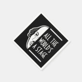 世界のステージ・シェークスピア・セスピアン引用文 スタンダードカクテルナプキン (角)