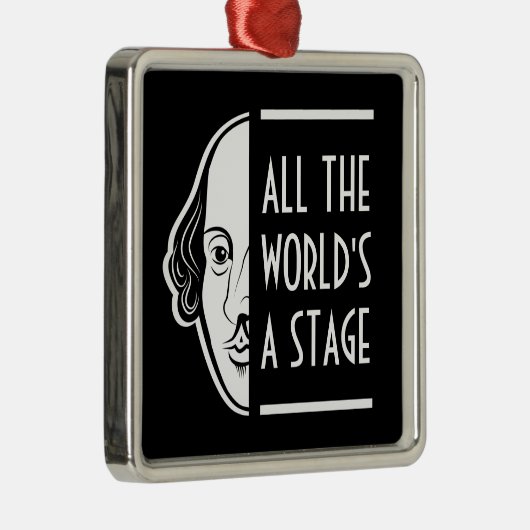 世界のステージ・シェークスピア・セスピアン引用文 メタルオーナメント (右)
