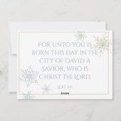 世界のスノーフレークへの喜び2枚の写真クリスマス シーズンカード (裏面)