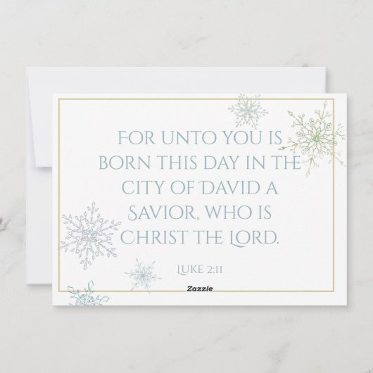 世界のスノーフレークへの喜び2枚の写真クリスマス シーズンカード (裏面)