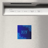 世界のスノーフレーク・マグネットに美しい青の喜び マグネット (インサイチュ (食洗機))