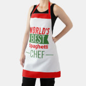 世界のスパゲティ最高のシェフ – 赤い白い緑 エプロン (インサイチュ)