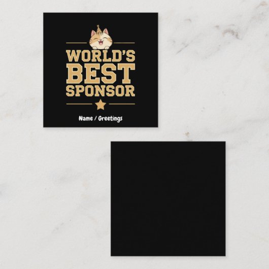 世界のスポン最高のサ・エバー食品銀行ボランティア スクエア名刺 (正面/裏面)