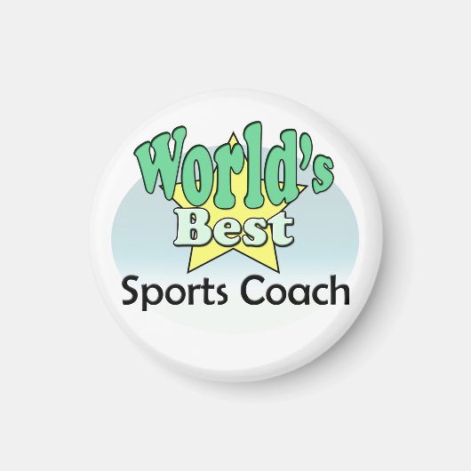 世界のスポーツ最高のコーチ マグネット (正面)