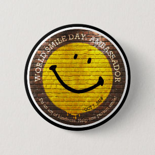 世界のスマイルのDay®の大使2016ボタン 缶バッジ