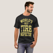 世界のタイヤ最高の点検員の役職Tire Inspec Tシャツ (正面フル)