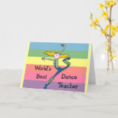 世界のダンス最高の先生商品 カード (黄色い花)