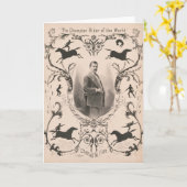 世界のチャンピオンライダー、チャールズ・W・フィッシュ。 カード (黄色い花)