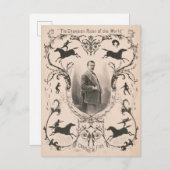 世界のチャンピオンライダー、チャールズ・W・フィッシュ。 ポストカード (正面/裏面)