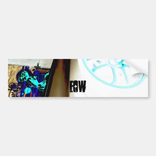 世界のチームロゴの終わり バンパーステッカー (正面)