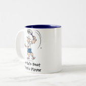 世界のテニ最高のスプレーヤー |コーヒーのマグギフト ツートーンマグカップ (正面左)