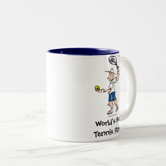 世界のテニ最高のスプレーヤー |コーヒーのマグギフト ツートーンマグカップ (正面右)