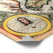 世界のトップ – 1595の地図 ポスター (角)