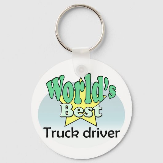 世界のトラック最高のの運転手 キーホルダー (正面)
