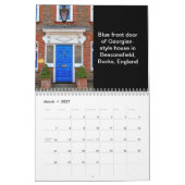 世界のドアと出入り口 カレンダー (3月 2027)