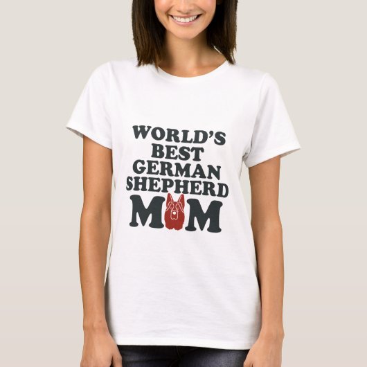 世界のドイツ最高の人羊飼い母 Tシャツ (正面)