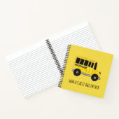 世界のドライバー最高の黄色のスクールバスギフト ノートブック (内部)