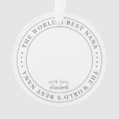 世界のナナ最高ののクラシックシンプル写真 オーナメント (正面)