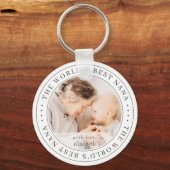 世界のナナ最高ののクラシックシンプル写真 キーホルダー (正面)