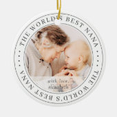 世界のナナ最高ののクラシックシンプル写真 セラミックオーナメント (正面)
