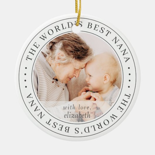 世界のナナ最高ののクラシックシンプル写真 セラミックオーナメント (正面)