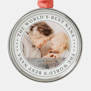 世界のナナ最高ののクラシックシンプル写真 メタルオーナメント